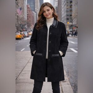 Bonz Bonzo Black Leather Jacket Supple Lamb Skin Coat Suede Made in New Zealand